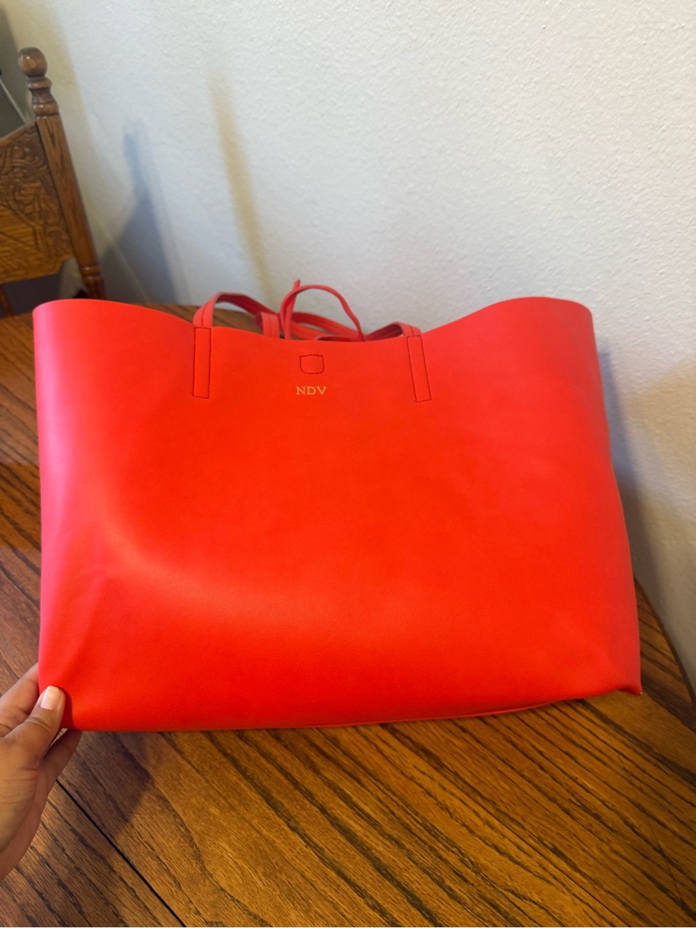 Mark and ghram large red beach summer night out tote